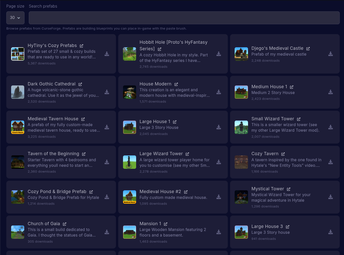Prefab Browser